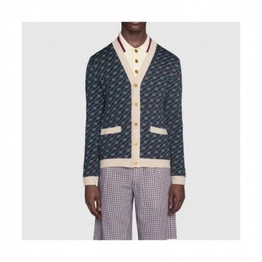 Gucci  Mm/Wm Trendy V-neck Cardigan Navy 