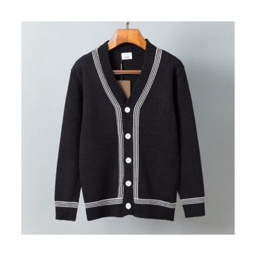 Burberry  Mens Vintage V-neck Cardigan Black 