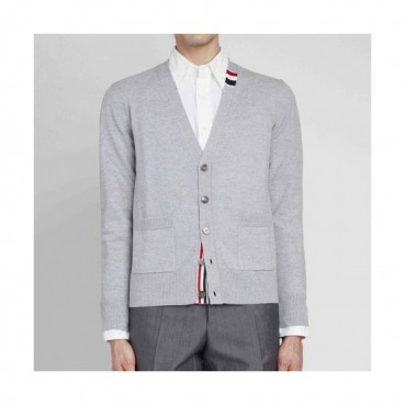 Thom Browne  Mm/Wm Strap V-neck Cardigan Gray 