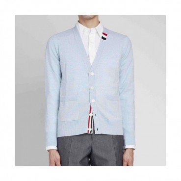 Thom Browne  Mm/Wm Strap V-neck Cardigan Blue 