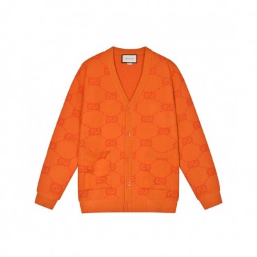 Gucci  Mm/Wm Trendy V-neck Cardigan Orange 
