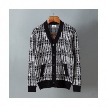 Burberry  Mens Vintage V-neck Cardigan Black 