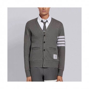 Thom Browne  Mm/Wm Strap V-neck Cardigan Gray 