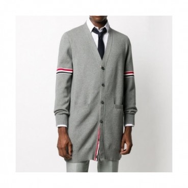 Thom Browne  Mm/Wm Strap V-neck Cardigan Gray 