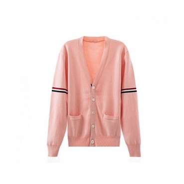 Thom Browne  Mm/Wm Strap V-neck Cardigan Pink 