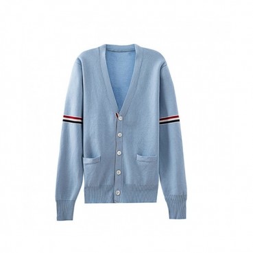 Thom Browne  Mm/Wm Strap V-neck Cardigan Blue 