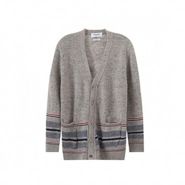 Thom Browne  Mm/Wm Strap V-neck Cardigan Gray 