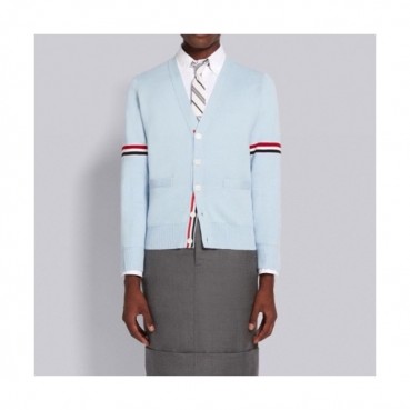 Thom Browne  Mm/Wm Strap V-neck Cardigan Blue 