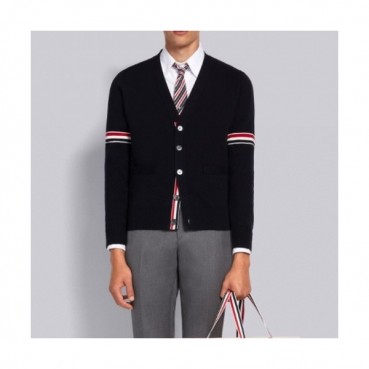 Thom Browne  Mm/Wm Strap V-neck Cardigan Navy 