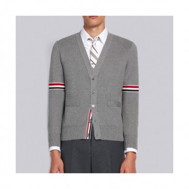 Thom Browne  Mm/Wm Strap V-neck Cardigan Gray 