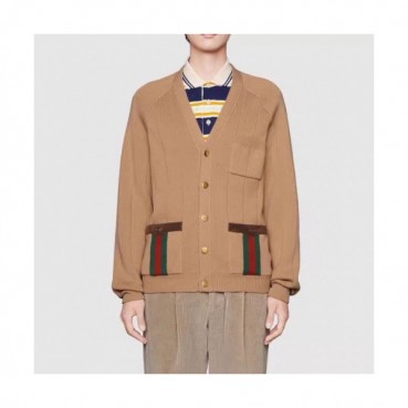 Gucci Mens Trendy V-neck Cardigan 