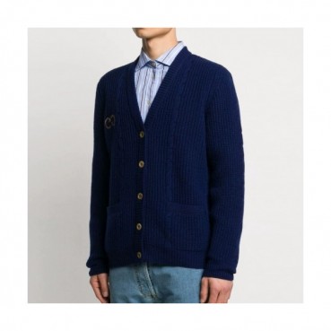 Gucci Mens Trendy V-neck Cardigan 