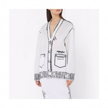 Fendi Womens Trendy V-neck Cardigan 
