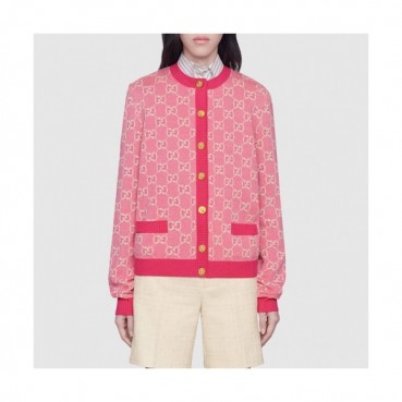 Gucci Womens Trendy Crew-neck Wool Cardigan 