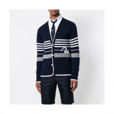 [톰브라운]Thom Browne 2020 Mm/Wm Strap V-neck Wool Cardigan 