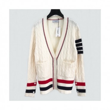 [톰브라운]Thom Browne 2020 Mens Classic V-neck Wool Cardigan 