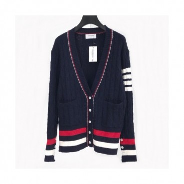 [톰브라운]Thom Browne 2020 Mens Classic V-neck Wool Cardigan 