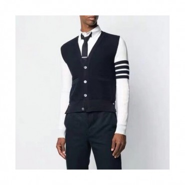 [톰브라운]Thom Browne 2020 Mens Classic V-neck Wool Cardigan 
