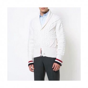 [톰브라운]Thom Browne 2020 Mens Classic V-neck Wool Cardigan 