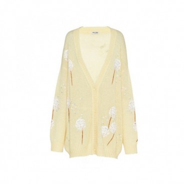 Miu miu Womens Trendy Mohair Cardigan - 미우미우 여성 트렌디 모헤어 가디건 Miu0173x