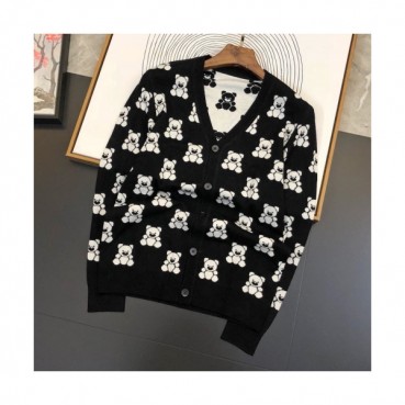 Moschino 2019 Mens Crew-neck Wool Cardigan 