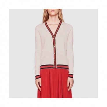 Gucci Womens Basic V-neck Wool Cardigan 