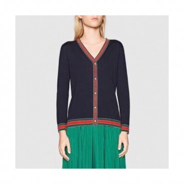 Gucci Womens Basic V-neck Cardigan 