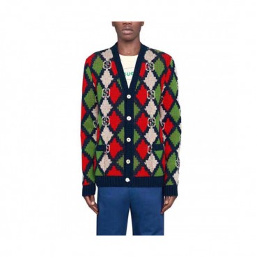 Gucci 2019 Mm/wm Logo Basic Wool Cardigan - 구찌 2019 남자 로고 베이직 울 가디건 Guc01633x.Size(s 