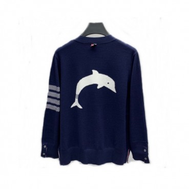 Thom Browne 2019  Mens Wool V-neck Cardigan 