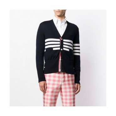Thom Browne 2019  Mens Wool V-neck Cardigan 