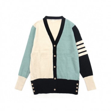 Thom Browne 2019  Mens Cotton V-neck Cardigan 