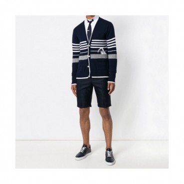 Thom Browne 2019 Mens Strap V-neck Cardigan 