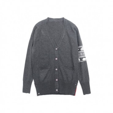 Thom Browne 2019 Mens Strap V-neck Cardigan 