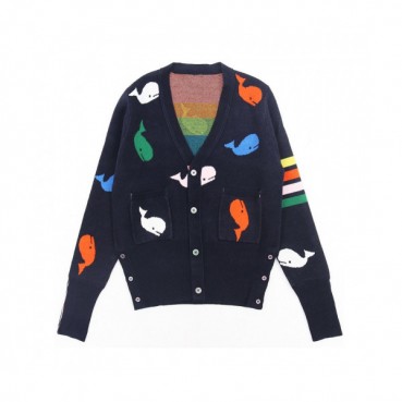 Thom Browne 2019 Mm/Wm Strap V-neck Cardigan 