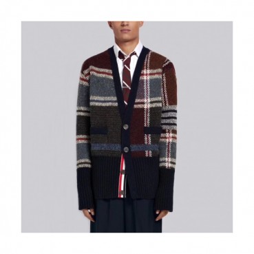 Thom Browne 2019 Mens Strap V-neck Cardigan 
