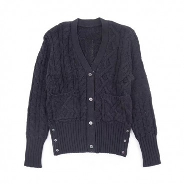Thom Browne 2019 Wm/Mm Wool V-neck Cardigen 
