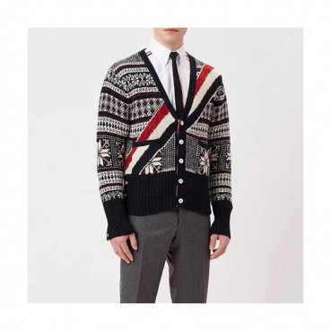 Thom Browne 2019 Mens Crew-neck Wool Cardigan 