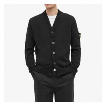 스톤아일랜드 남성 블랙 가디건 - Stone Island Mens Black Cardigan 