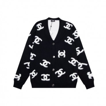 샤넬 여성 브이넥 블랙 가디건 - Chanel Women Black Cardigan 