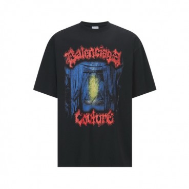 발렌시아가 남성 라운드 반팔 티셔츠 - Balenciaga Mens Round Tshirt 