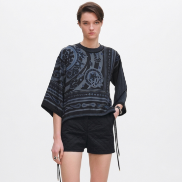 에르메스 여성 캔디 리브리스 트윌리언 긴팔 티셔츠 스웨터 - Hermes Womens Candy Libris Long Sleeve twillaine Tshirt Sweater 
