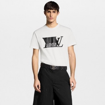 루이비통 남성 라운드 반팔티 - Louis vuitton Mens Short