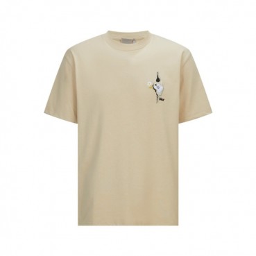 디올 남성 자수 티셔츠 - Dior Mens Tshirt with Embroidery Relaxed Fit 