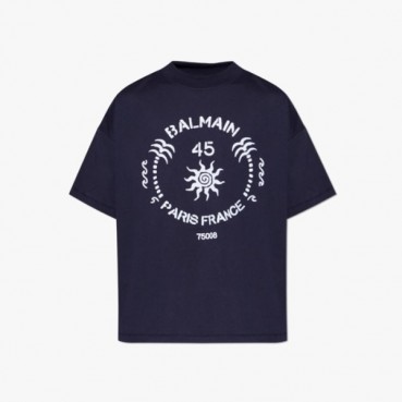 발망 남성 그래픽 프린트 티셔츠 - Balmain Mens Graphic Print Tshirt 