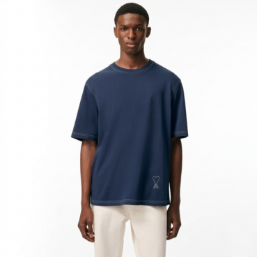 아미 남성 반팔 티셔츠 - Ami Mens Round Tshirt 