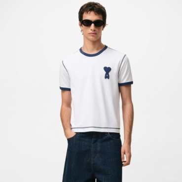 아미 남성 반팔 티셔츠 - Ami Mens Round Tshirt 