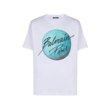발망 남성 라운드 반팔티 - Balmain Mens Round Tshirt 