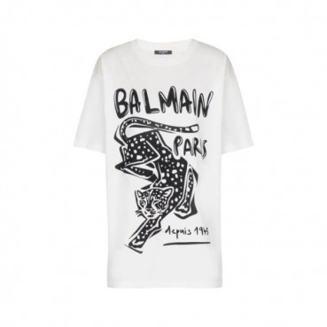발망 남성 라운드 반팔티 - Balmain Mens Round Tshirt 