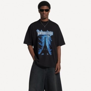 발렌시아가 남성 라운드 반팔 티셔츠 - Balenciaga Mens Round Tshirt 