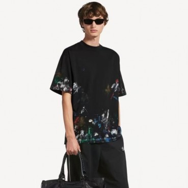 발렌시아가 남성 라운드 반팔 티셔츠 - Balenciaga Mens Round Tshirt 